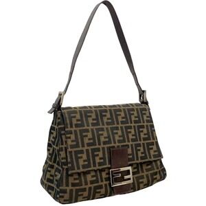 Fendi Mamma Bucket Brown Shoulder Bag Zucca